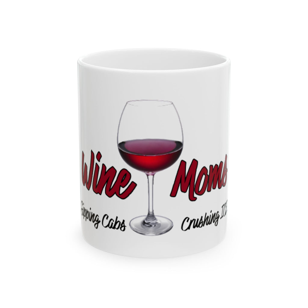 Wine Mom Ceramic Mug — Funny Wine Glass Design, Perfect Gift for Moms