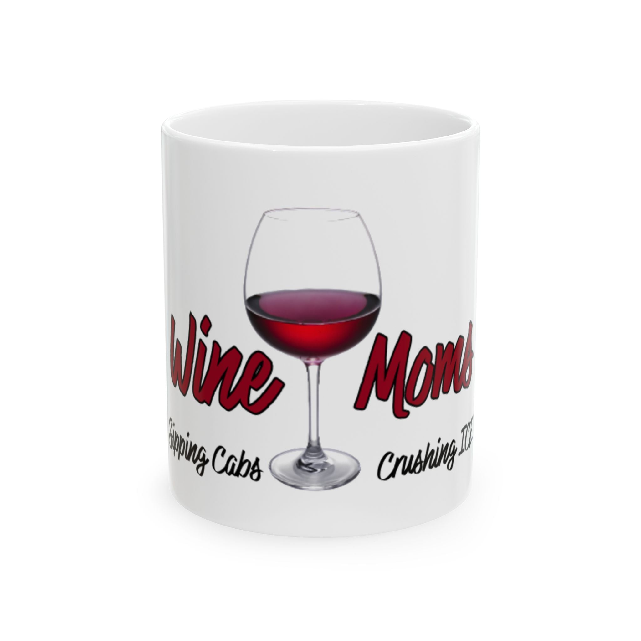 Wine Mom Ceramic Mug — Funny Wine Glass Design, Perfect Gift for Moms