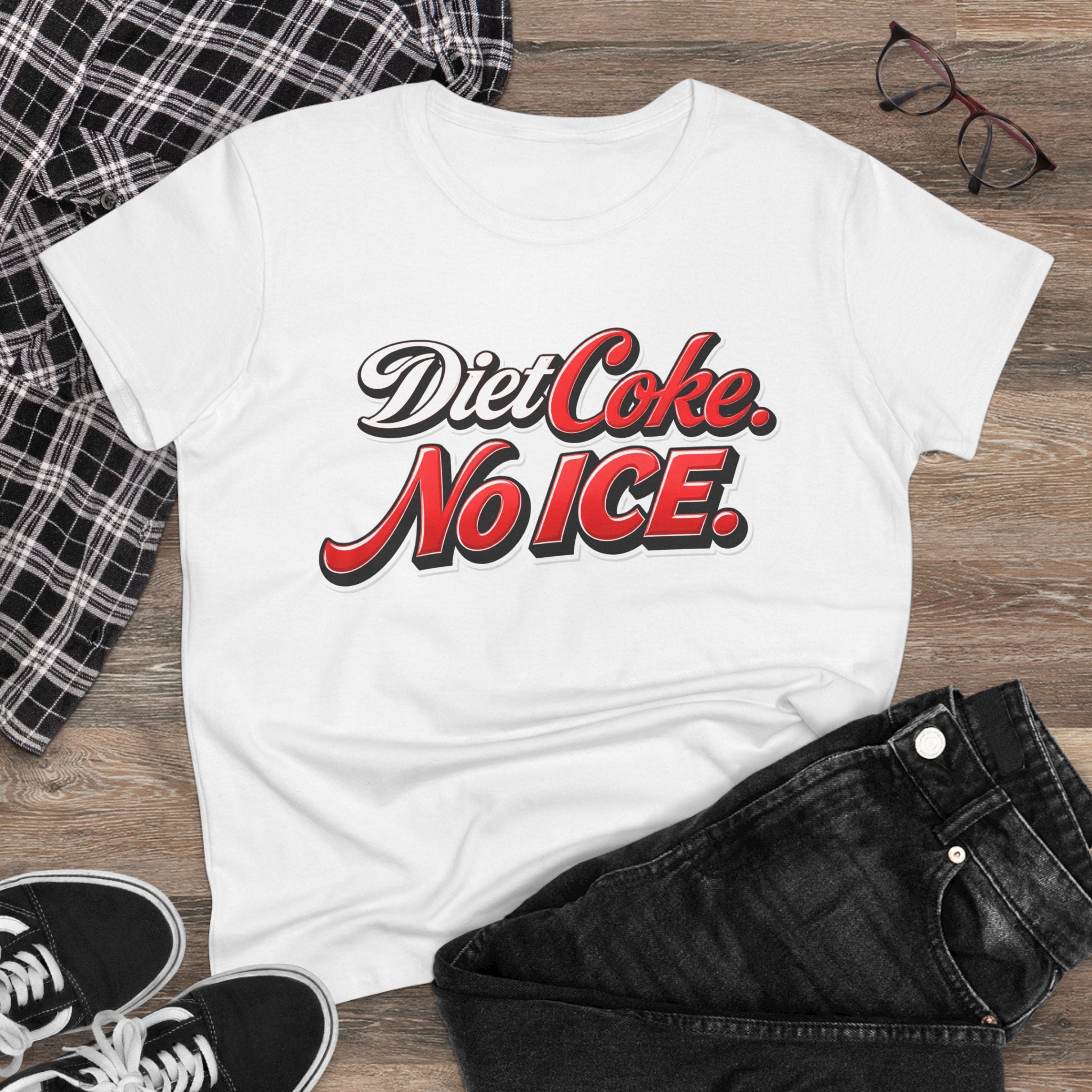 Diet Coke No Ice T‑Shirt — Retro Soda Graphic Tee for Women