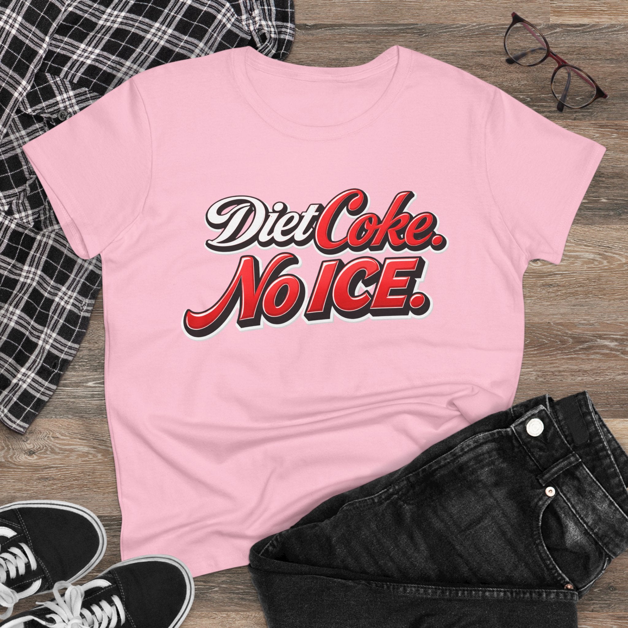 Diet Coke No Ice T‑Shirt — Retro Soda Graphic Tee for Women