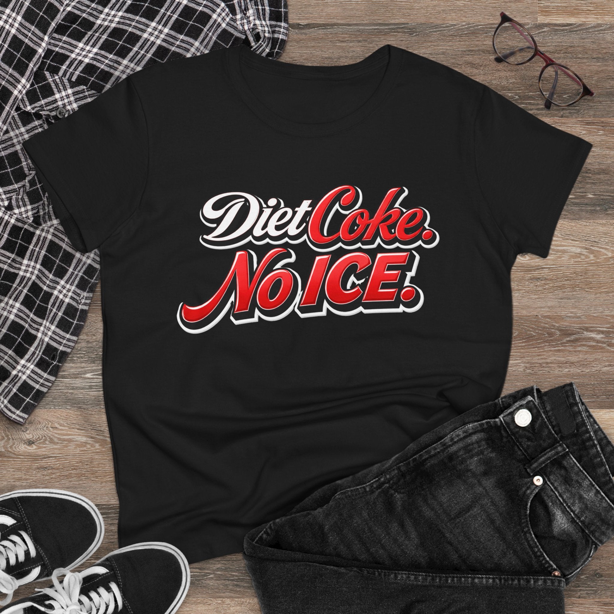 Diet Coke No Ice T‑Shirt — Retro Soda Graphic Tee for Women